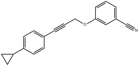 3-3-(4-Cyclopropylphenyl)-2-propyn-1-yloxybenzonitrile Structure