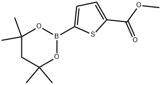 Methyl 5-(4,4,6,6-tetramethyl-1,3,2-dioxaborinan-2-yl)-2-thiophenecarboxylate Structure