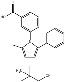 Benzoic acid, m-(2-methyl-5-phenylpyrrol-1-yl)-, compd. with 2-amino-2-methyl-1-propanol (1:1) (8CI) Structure