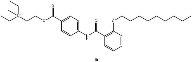 Ethanaminium, N,N-diethyl-N-methyl-2-[[4-[[2-(nonyloxy)benzoyl]amino]benzoyl]oxy]-, bromide (1:1) 구조식 이미지