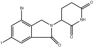 3-(4-bromo-6-iodo-1-oxoisoindolin-2-yl)piperidine-2,6-dione Structure