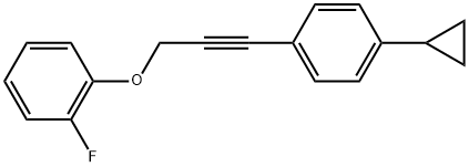 1-3-(4-Cyclopropylphenyl)-2-propyn-1-yloxy-2-fluorobenzene 구조식 이미지