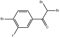 2,2-Dibromo-1-(4-bromo-3-fluorophenyl)ethanone Structure