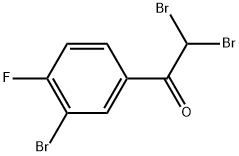 2,2-Dibromo-1-(3-bromo-4-fluorophenyl)ethanone Structure