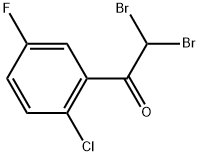 2,2-Dibromo-1-(2-chloro-5-fluorophenyl)ethanone Structure