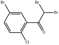 2,2-Dibromo-1-(5-bromo-2-chlorophenyl)ethanone Structure