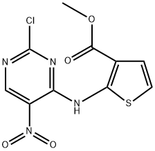 Methyl 2-((2-chloro-5-nitropyrimidin-4-yl)amino)thiophene-3-carboxylate Structure