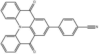 4-(5,9-dioxo-5,9-dihydroquinolino[3,2,1-de]acridin-7-yl)benzonitrile Structure