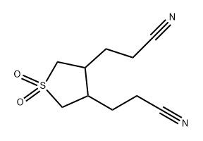 3,4-Thiophenedipropanenitrile, tetrahydro-, 1,1-dioxide Structure