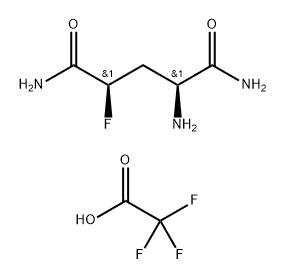 (2S,4R)-2-amino-4-fluoropentanediamide, trifluoroacetic acid Structure