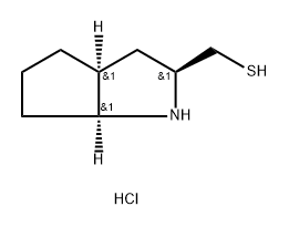 (2S,3aS,6aS)-octahydrocyclopenta[b]pyrrol-2-yl]methanethiol hydrochloride Structure