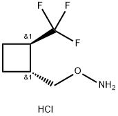 rac-O-{[(1R,2R)-2-(trifluoromethyl)cyclobutyl]methyl}hydroxylamine hydrochloride, trans Structure