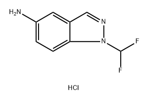 1H-Indazol-5-amine, 1-(difluoromethyl)-, hydrochloride (1:1) 구조식 이미지