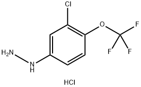 3-chloro-4-(trifluoromethoxy)phenyl]hydrazine hydrochloride Structure