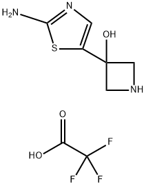 3-(2-amino-1,3-thiazol-5-yl)azetidin-3-ol, bis(trifluoroacetic acid) 구조식 이미지