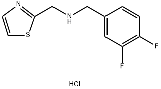 (3,4-difluorophenyl)methyl][(1,3-thiazol-2-yl)methyl]amine hydrochloride Structure