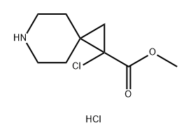 methyl 1-chloro-6-azaspiro[2.5]octane-1-carboxylate hydrochloride Structure