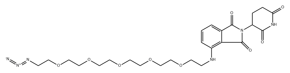 1H-Isoindole-1,3(2H)-dione, 4-[(17-azido-3,6,9,12,15-pentaoxaheptadec-1-yl)amino]-2-(2,6-dioxo-3-piperidinyl)- 구조식 이미지