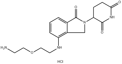 2,6-Piperidinedione, 3-[4-[[2-(2-aminoethoxy)ethyl]amino]-1,3-dihydro-1-oxo-2H-isoindol-2-yl]-, hydrochloride (1:2) Structure