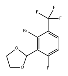 2-(2-bromo-6-fluoro-3-(trifluoromethyl)phenyl)-1,3-dioxolane Structure