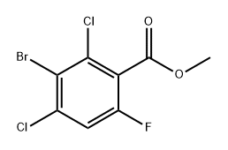 Methyl 3-bromo-2,4-dichloro-6-fluorobenzoate Structure