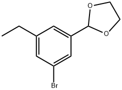 2-(3-bromo-5-ethylphenyl)-1,3-dioxolane Structure