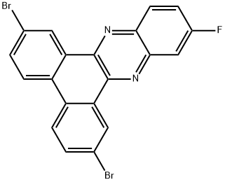 2,7-dibromo-11-fluorodibenzo[a,c]phenazine Structure