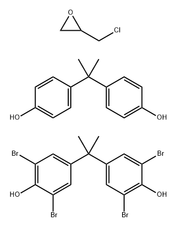 테트라브로모비스페놀 A, 비스페놀 A, 에피클로로히드린 중합체 구조식 이미지