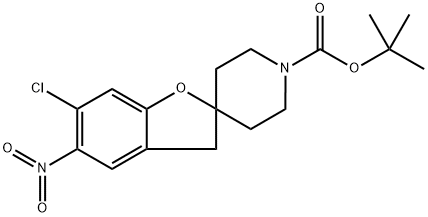 tert-Butyl 6-chloro-5-nitro-3H-spiro[benzofuran-2,4'-piperidine]-1'-carboxylate Structure