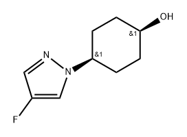 cis-4-(4-fluoropyrazol-1-yl)cyclohexanol Structure