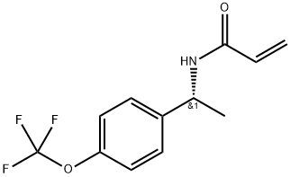 (R)-N-(1-(4-(trifluoromethoxy)phenyl)ethyl)acrylamide 구조식 이미지