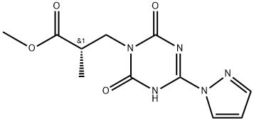 methyl (S)-3-(2,6-dioxo-4-(1H-pyrazol-1-yl)-3,6-dihydro-1,3,5-triazin-1(2H)-yl)-2-methylpropanoate Structure