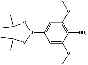 2,6-Dimethoxy-4-(4,4,5,5-tetramethyl-1,3,2-dioxaborolan-2-yl)benzenamine Structure