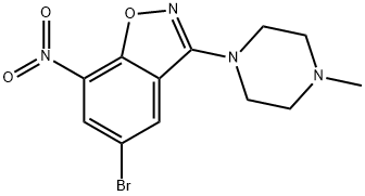 5-bromo-3-(4-methylpiperazin-1-yl)-7-nitrobenzo[d]isoxazole Structure