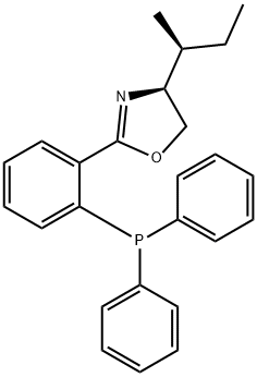 (S)-4-((S)-sec-Butyl)-2-(2-(diphenylphosphino)phenyl)-4,5-dihydrooxazole 구조식 이미지