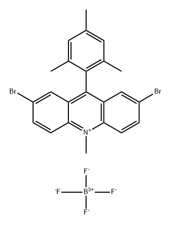 2,7-Dibromo-9-mesityl-10-methylacridin-10-ium tetrafluoroborate Structure