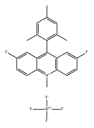 2,7-Difluoro-9-mesityl-10-methylacridin-10-ium tetrafluoroborate 구조식 이미지