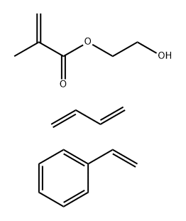 2-Propenoic acid, 2-methyl-, 2-hydroxyethyl ester, polymer with 1,3-butadiene and ethenylbenzene Structure