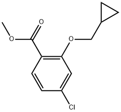 Methyl 4-chloro-2-(cyclopropylmethoxy)benzoate 구조식 이미지