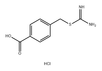 4-[(Carbamimidoylsulfanyl)methyl]benzoic acid hydrochloride Structure
