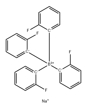 붕산염(1-),테트라키스(2-플루오로페닐)-,나트륨M(9CI) 구조식 이미지