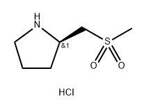 (2R)-2-(methanesulfonylmethyl)pyrrolidine hydrochloride Structure