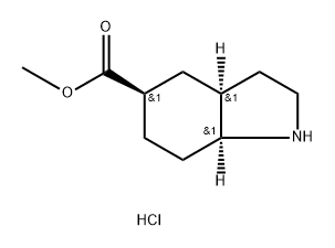 rac-methyl (3aR,5S,7aR)-octahydro-1H-indole-5-carboxylate hydrochloride Structure