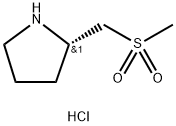 (2S)-2-(methanesulfonylmethyl)pyrrolidine hydrochloride Structure