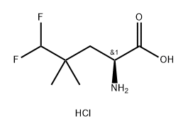 (2S)-2-amino-5,5-difluoro-4,4-dimethylpentanoic acid hydrochloride Structure