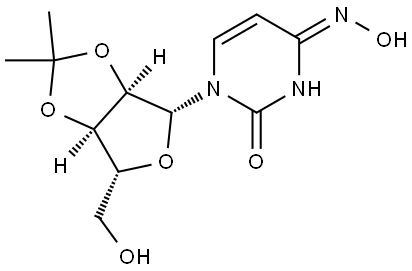 rac-(Z)-4-(hydroxyimino)-1-((3aR,4R,6R,6aR)-6-(hydroxymethyl)-2,2-dimethyltetrahydrofuro[3,4-d][1,3]dioxol-4-yl)-3,4-dihydropyrimidin-2(1H)-one Structure