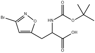 3-(3-bromo-1,2-oxazol-5-yl)-2-{[(tert-butoxy)carbonyl]amino}propanoic acid Structure