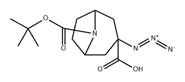 3-azido-8-[(tert-butoxy)carbonyl]-8-azabicyclo[3.2.1]octane-3-carboxylic acid Structure