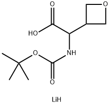 lithium(1+) 2-{[(tert-butoxy)carbonyl]amino}-2-(oxetan-3-yl)acetate Structure