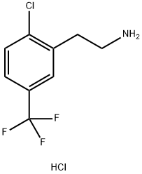 2-[2-chloro-5-(trifluoromethyl)phenyl]ethan-1-amine hydrochloride Structure